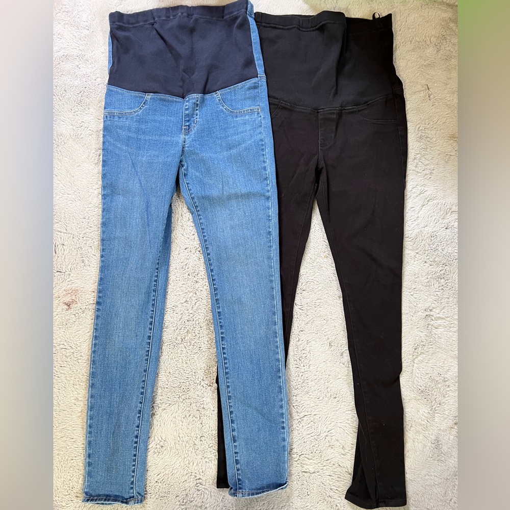 Uniqlo ultra stretch skinny maternity jeans leggings
